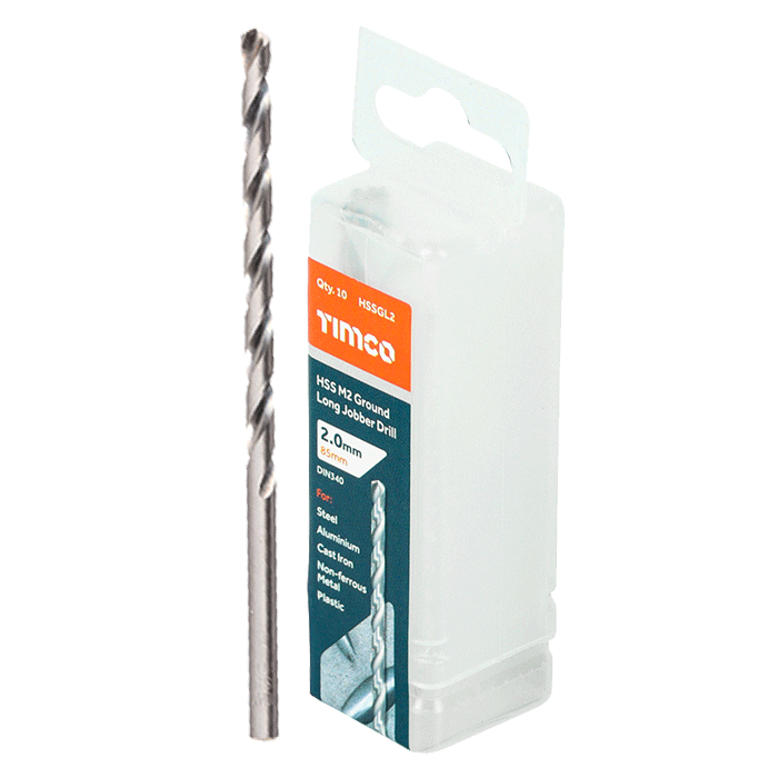 HSS Steel Ground Long Jobber Drill Bits M2 - Packs