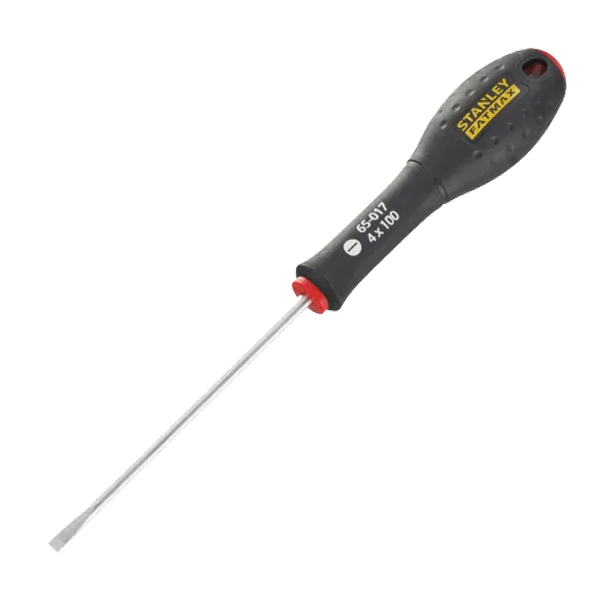 Product image for Stanley FatMax Screwdriver, 4 x 100mm, Parallel Slotted Tip (0-65-017)