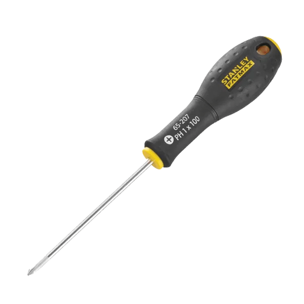 Product photography for Stanley FatMax Phillips Screwdriver, PH1 x 100mm (0-65-207) part of growing range from Fusion Fixings