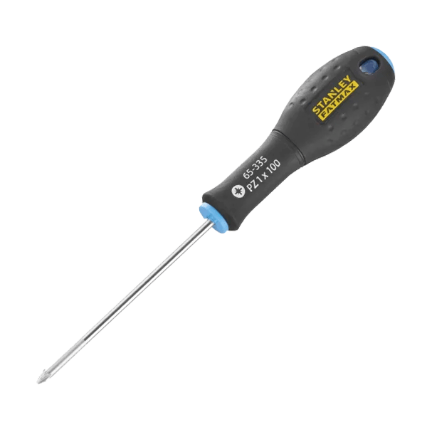 Product photography for Stanley FatMax Screwdriver, PZ1 x 100mm, Pozi Drive Tip (0-65-335)