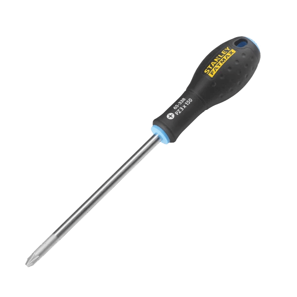 Product photography for Stanley FatMax Screwdriver, PZ3 x 150mm, Pozi Drive Tip (0-65-338) part of a growing range from Fusion Fixings