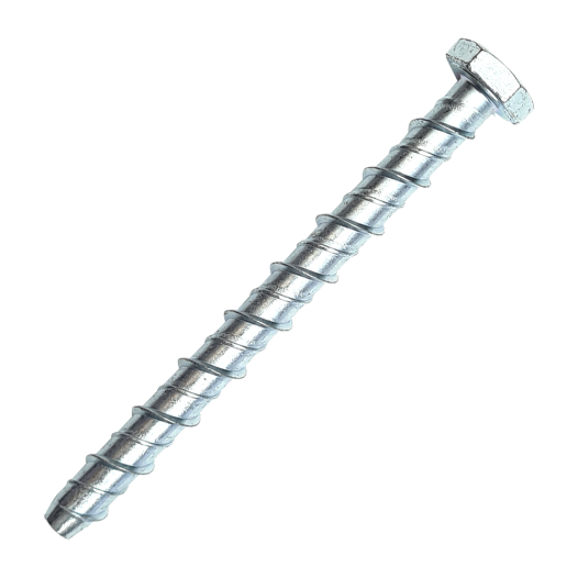 Hex Head Concrete Anchor Bolt. A JCP Anker Bolt with a bright zinc plating (BZP) Grade 8.8 steel. Part of a growing range of Anchor Bolts available from Fusion Fixings.