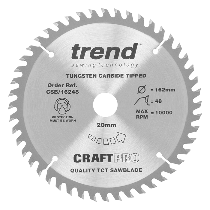 Trend Circular Saw Blade 162mm x 20mm x 48T (CSB/16248) CLEARANCE