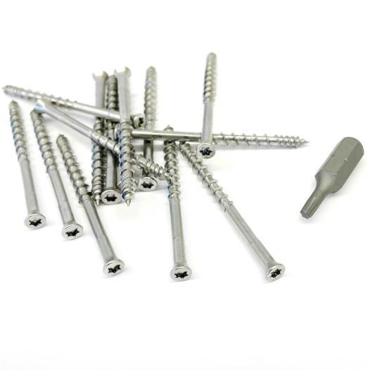 Stainless steel Tongue Tite screws with 2 free Torx bits. Part of a growing range from Fusion Fixings