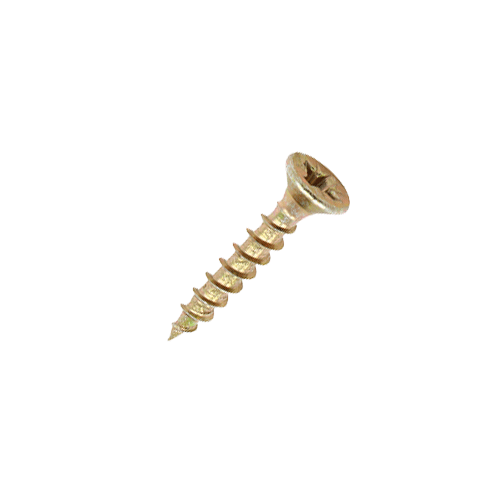 3 x 12mm Countersunk Wood Screws, Pozi, Zinc & Yellow, Box of 200 (30012CLAF)