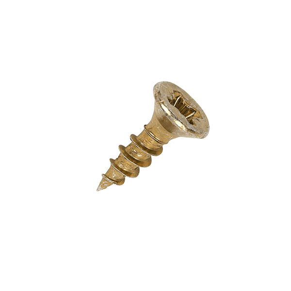 3.5 x 12mm Countersunk Wood Screws, Pozi, Zinc & Yellow, Box of 200 (35012CLAF)