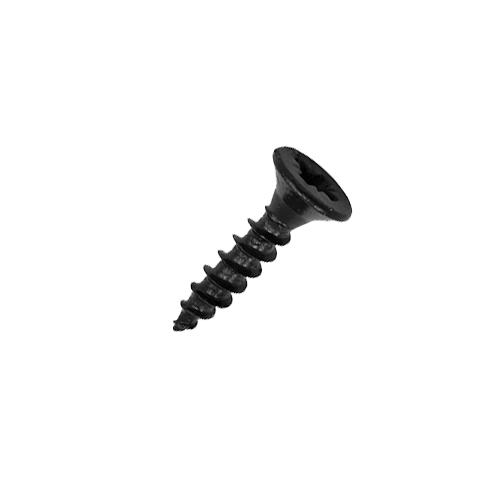 Black wood screw product image for the 3.5 x 16mm Black Countersunk Wood Screws, Pozi, Box of 200, 35016CLAB