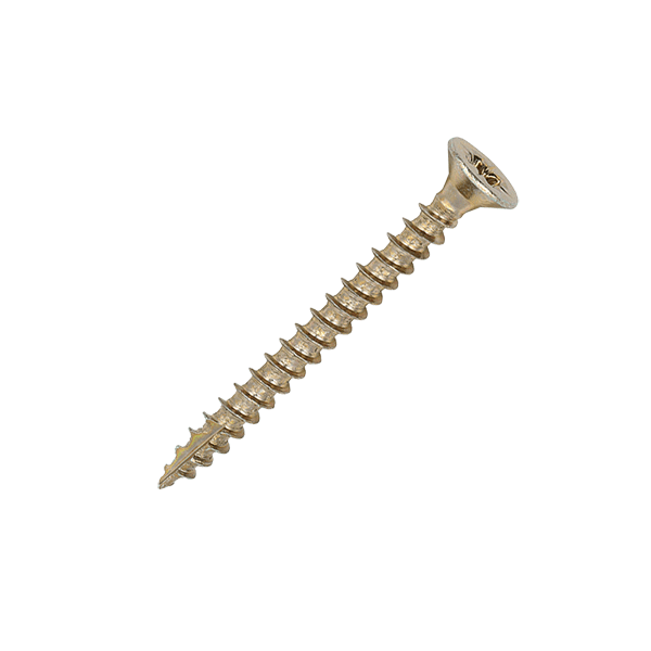 3.5 x 35mm Countersunk Wood Screws, Pozi, Zinc & Yellow, Box of 200 (35035CLAF)