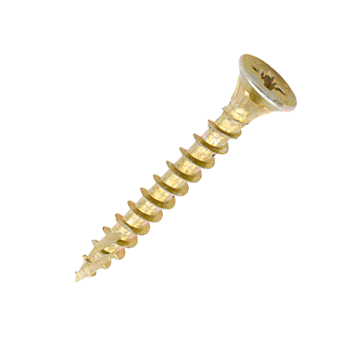 3.5 x 50mm Timco C2 Strong Fix Wood Screws, Pozi, Countersunk, ZY, Box of 200 (35050C2)