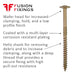 Information image for the Timco 6.7 x 75mm Wafer Head Timber Screws from Fusion Fixings, showing 3 key points.