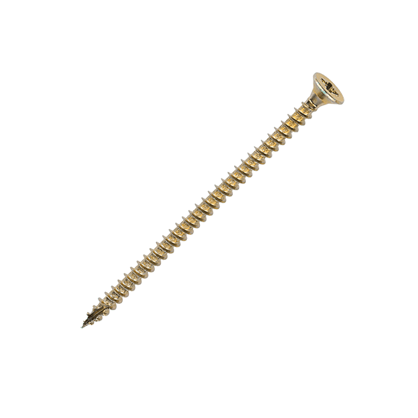 70mm wood screw image for the 4 x 70mm Countersunk Wood Screws, Pozi, Zinc & Yellow, Box of 200 (40070CLAF)