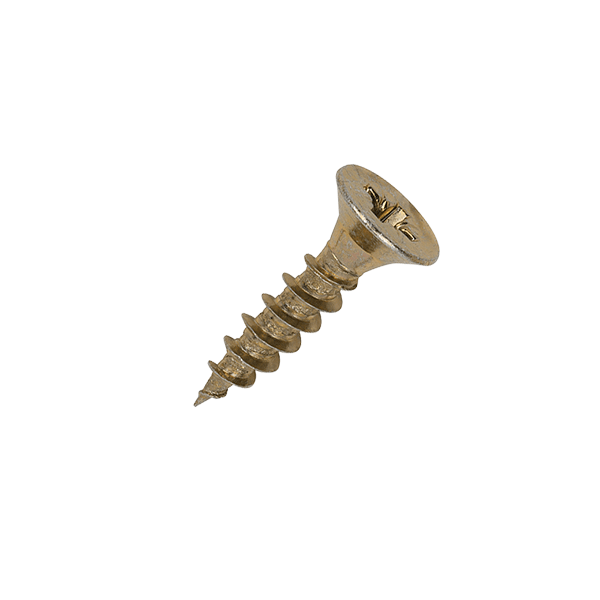 4.5 x 20mm Countersunk Wood Screws, Pozi, Zinc & Yellow, Box of 200 (45020CLAF)