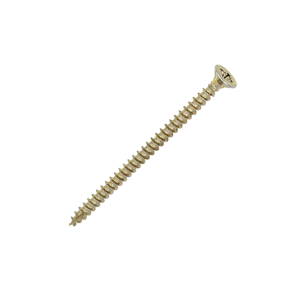 4.5 x 70mm Countersunk Wood Screws, Pozi, Zinc & Yellow, Box of 200 (45070CLAF)