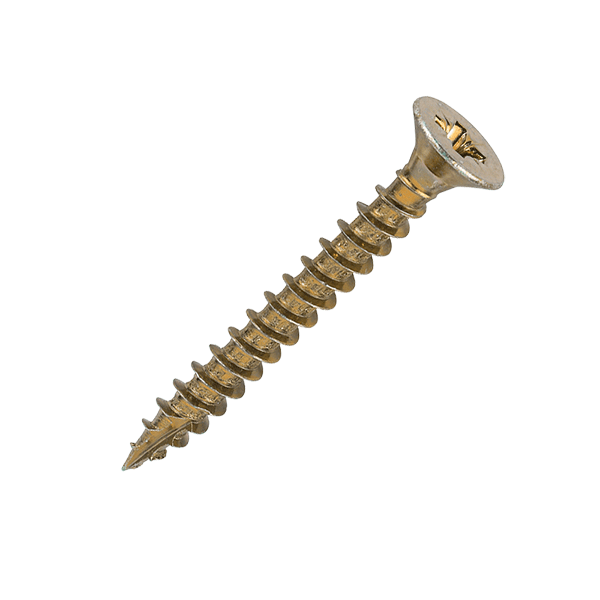 6mm wood screws from Timco - 6 x 50mm Countersunk Wood Screws, Pozi, Zinc & Yellow, Box of 200 (60050CLAF)