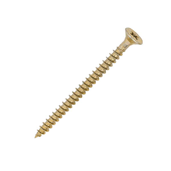 Countersunk wood screw product image for the Timco 6 x 80mm Countersunk Solo Wood Screws, 60080SOLOC, ZYP (Box of 200)