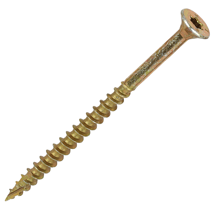 6 x 90mm Timco C2 Clamp-Fix Wood Screws, Torx (TX30) Countersunk, ZY - Box of 200 (60090C2C)