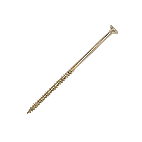 Long 130mm wood screws - 6 x 130mm Countersunk Wood Screws, Pozi, Zinc & Yellow, Box of 100 (60130CLAF)