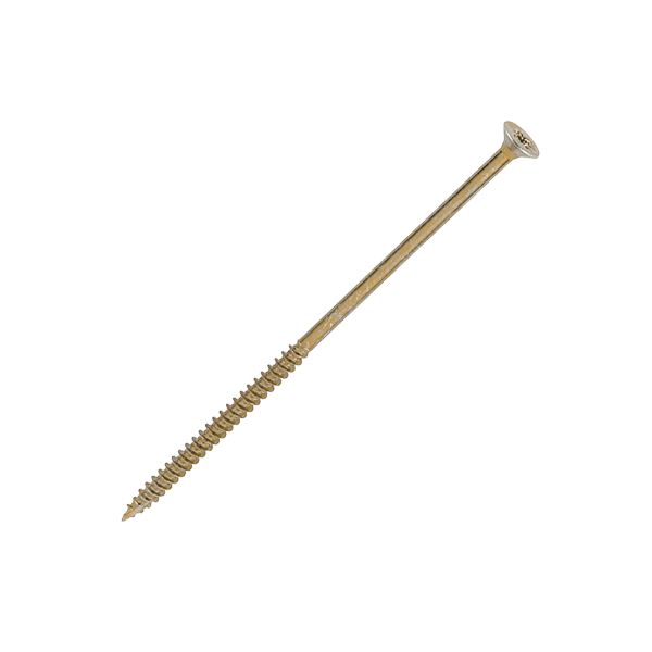 Long 150mm wood screw - 6 x 150mm Countersunk Wood Screws, Pozi, Zinc & Yellow, Box of 100 (60150CLAF)
