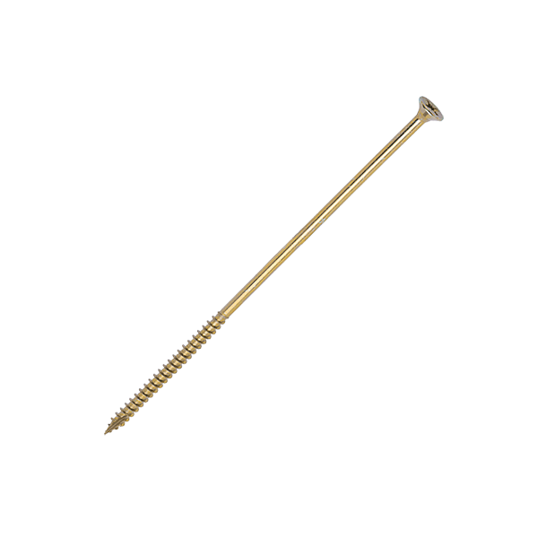 180mm wood screw - 6 x 180mm Countersunk Wood Screws, Pozi, Zinc & Yellow, Box of 100 (60180CLAF)