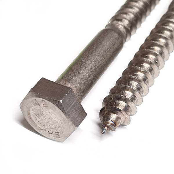 Product photography 2 for M10 x 75mm Coach Screw A2 Stainless Steel DIN 571