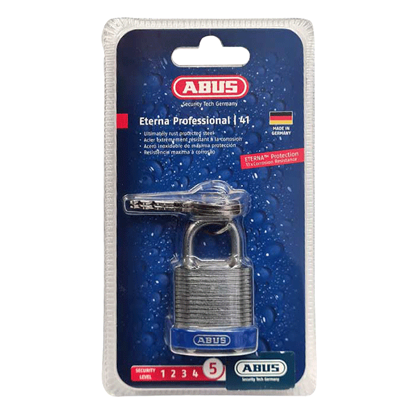 41/30mm ETERNA Laminated Padlock Carded, 35827 - CLEARANCE