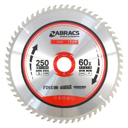 Abracs TCT25060 Circular Saw Blade 250mm x 30mm x 60T