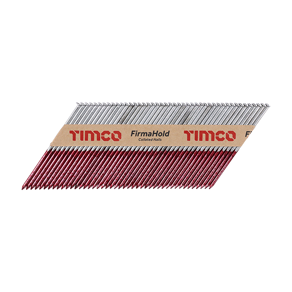 3.1 x 90mm Firmahold Collated Nails, Clipped Head Plain Shank Nails, Pack of 2200 (CFGT90)