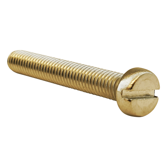 M4 x 10mm Slotted Cheese Hd Machine Screw Brass DIN 84