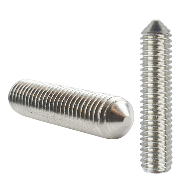 M6 x 16mm Socket Cone Point Grub Screw A2 Stainless DIN 914