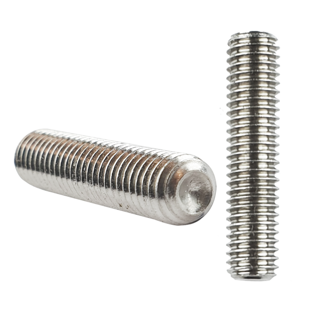 M3 x 12mm Socket Cup Point Grub Screw A2 Stainless DIN 916