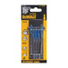 Pack image of the 82mm DeWalt jigsaw blades for metal, T118EOF, HSS, Pack of 5 (DT2054-QZ) - CLEARANCE