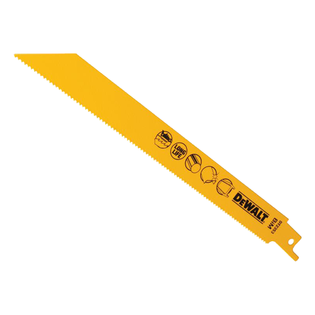 DeWALT DT2353 Metal Cutting Reciprocating Blades Bi-Metal 203mm Pacl of 5