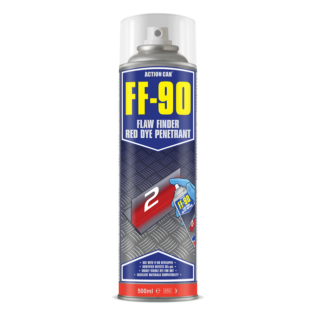 Action Can FF-90 flaw finder red eye penetrant, 500ml can from Fusion Fizings