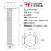 Size guide for the M10 x 20mm Hex Flange Bolt, A2 Stainless Steel DIN 6921