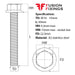 Size guide for the M10 x 30mm Hex Flange Bolt, A2 Stainless Steel DIN 6921