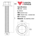 Size guide for the M6 x 30mm Hex Flange Bolt, A2 Stainless Steel DIN 6921. Part of a growing range of hex flange bolts from Fusion Fixings.