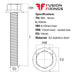 Size guide for the M8 x 50mm Serrated Flange Hex Bolt, A2 Stainless Steel DIN 6921