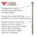 Information image for the Timco 6.7 x 150mm, Flanged Hex Head Timber Screws, show 3 key points.