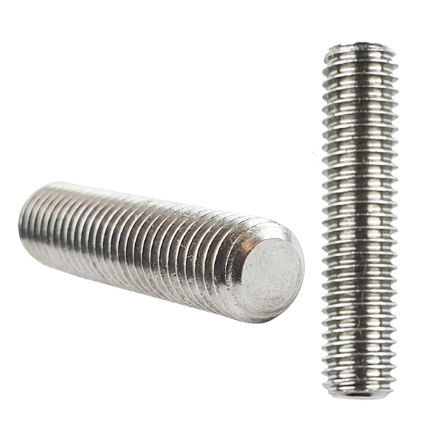 M5 x 40mm Socket Flat Point (Grub) Set Screw A2 Stainless DIN 913