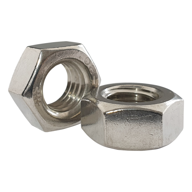 Product image for M10 Hex Full Nut, Hexagon Nut Metric Coarse A2 Stainless DIN 934