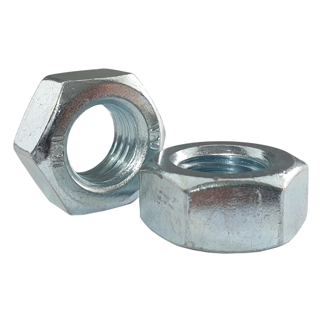 Product image for the M5 Hex Full Nut, Grade 8 BZP Hexagon Nut DIN 934