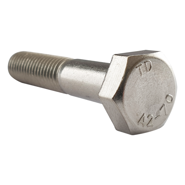 Product image for M12 x 460mm Hex Bolt (Part Threaded Bolt) A2 stainless steel, DIN 931