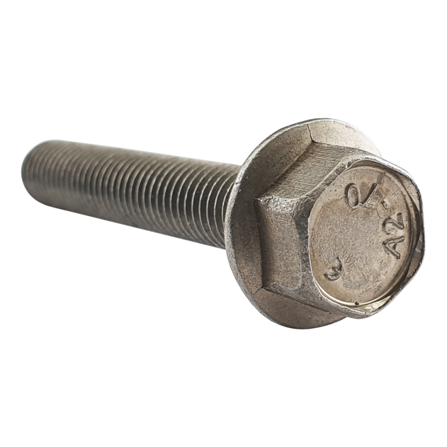 Size guide for the M6 x 40mm Hex Flange Bolt, A2 Stainless Steel DIN 6921