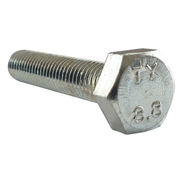 Product image for M18 x 50mm Hex Set Screw (Fully Threaded Bolt) 8.8 high tensile steel, BZP, DIN 933 part of an expanding range from Fusion Fixings