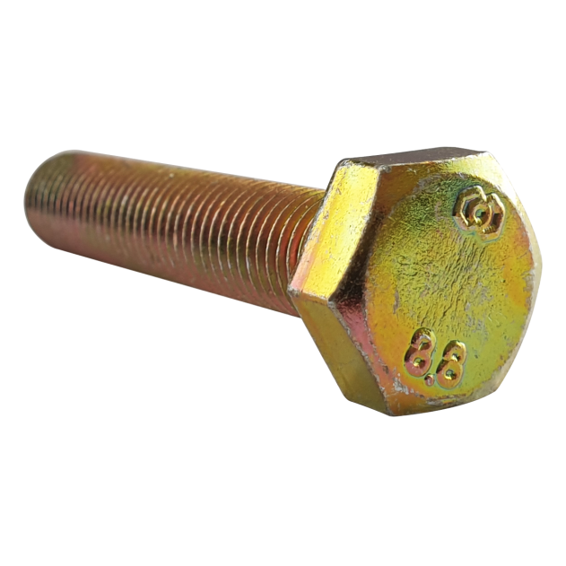 M12 x 40mm Metric Extra Fine Set Screw (Fully Threaded Bolt) Zinc Plated DIN 961