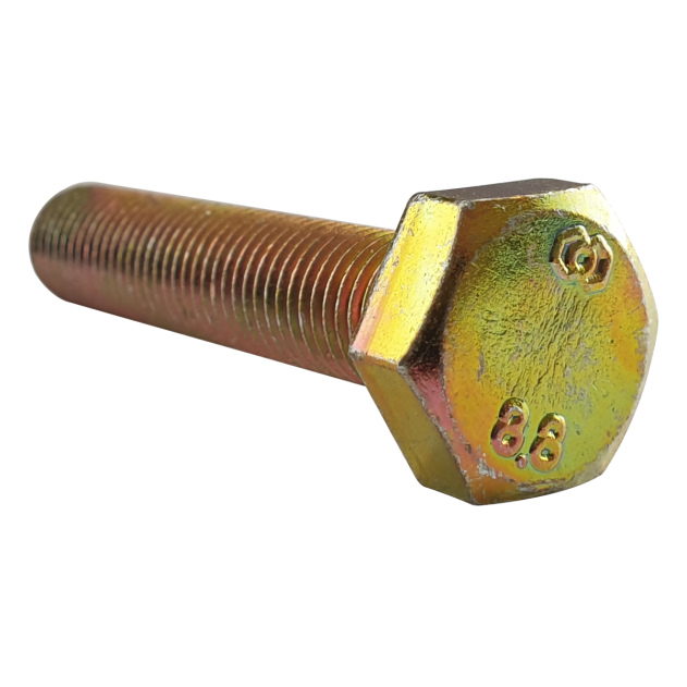 M12 x 30mm Metric Extra Fine Set Screw (Fully Threaded Bolt) Zinc Plated DIN 961