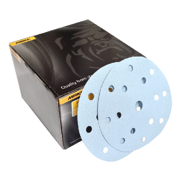 Product image for Mirka 150mm Basecut Grip Sanding Discs (15 Holes) P240 Grit - Pack of 50, 2261109925N