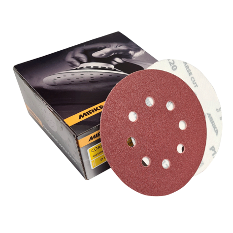 Product photography for Mirka 125mm Coarse Cut Sanding Discs (8 Holes) P150 Grit - Pack of 50, 4061605015