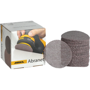 Mirka 125mm Abranet Sanding Discs, P150 Grit - Pack of 50. Part of a growing range of sanding discs and abrasives from Fusion Fixings