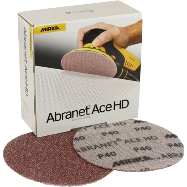 Mirka 150mm Abranet ACE HD Sanding Discs P40 Grit - Pack of 25, AH24102540